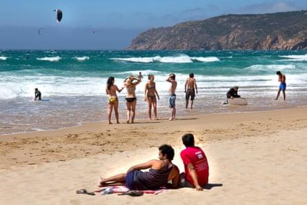 A beach at Cascais, near Lisbon Coast, Estremadura, Portugal